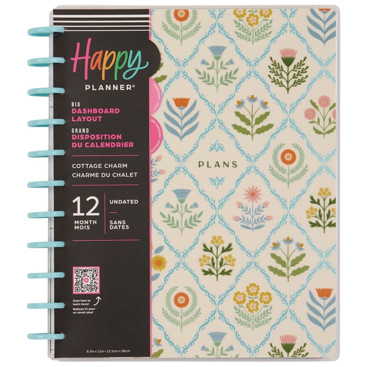 Happy Planner 12-Month Undated Big Disc Bound Planner-Cottage Charm
